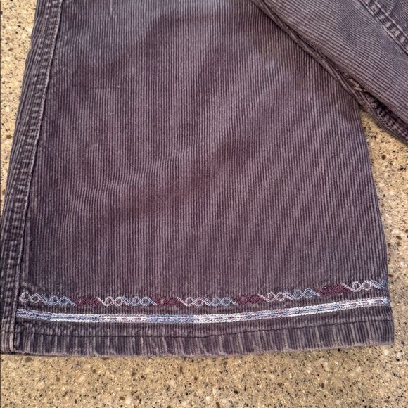 AMERICAN EAGLE Vintage 90s Y2K Corduroy Carpenter Pants Embroidered Hem Bootcut - Picture 14 of 14